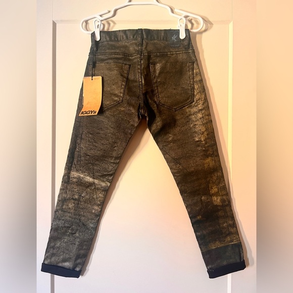 One Teaspoon Golden Iggys/Matte Gold  Skinny Jeans with Distressed Finish - Picture 2 of 6